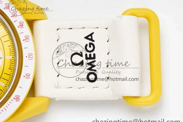 1223 Speedmaster Misson To The Sun 1:1 Best Edition Yellow Dial On Nylon Strap Quartz FlexibleFit 7855